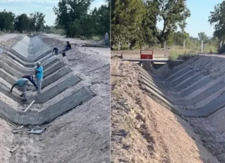 Invierten más de medio millón en el revestimiento del Canal San Antonio