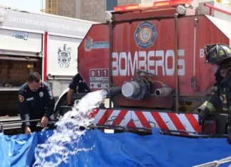 Realizan bomberos mega simulacro en nuevas instalaciones del ISSCUU