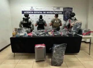 Aseguran en operativo armas, granada y 20 kilos de droga en Juárez