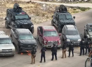 Aseguraron 7 vehículos blindados tras enfrentamiento en Guachochi