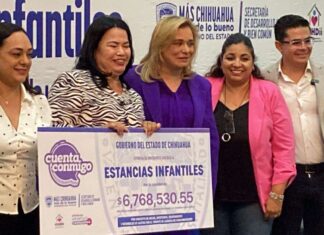 Gobernadora Campos Galván entrega apoyo de 6.7 millones de pesos a estancias infantiles