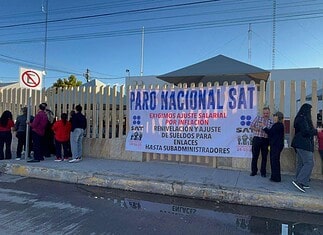 Trabajadores del SAT en Chihuahua se suman a paro nacional por inequidad salarial