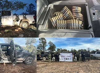 Aseguran arsenal y 3 Ram en brecha Guachochi-Norogachi