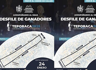 Atención: Cerrarán calles del Centro este sábado por desfile de ganadores del “Teporaca”