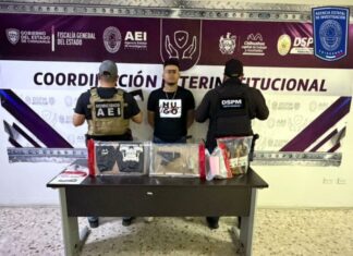 Detienen a sujeto con droga y arma en el Fraccionamiento Molino de Agua