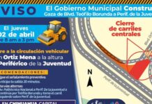 Cierrarán el Ortiz Mena este jueves por reubicación de línea de agua