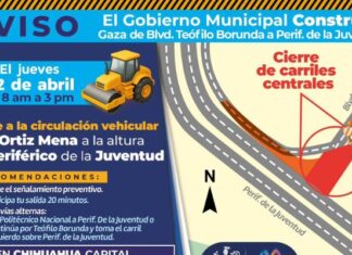 Cierrarán el Ortiz Mena este jueves por reubicación de línea de agua