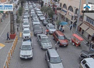 Filas llenas en Puentes Internacionales por vacaciones
