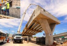 Avanza 59% construcción del paso superior en Los Nogales e Industrias