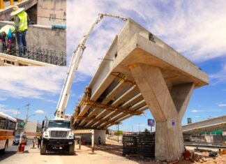 Avanza 59% construcción del paso superior en Los Nogales e Industrias