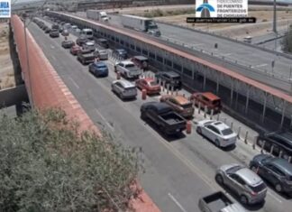 Así los tiempos para cruzar a El Paso