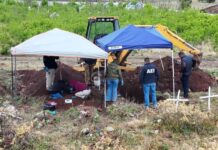 Concluye FGE exhumación de dos cuerpos en Madera