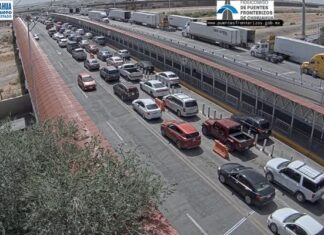 Largas filas en Puentes Internacionales este viernes
