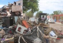 Retiraron 20 toneladas de basura de casa en la Nuevo Triunfo
