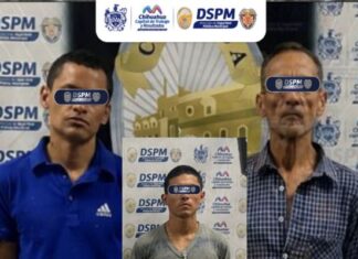 Detiene Policía Municipal a tres hombres por presuntos robos a comercios y oficinas