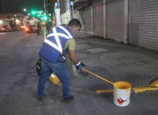Realizan limpieza y pintan el centro de Chihuahua