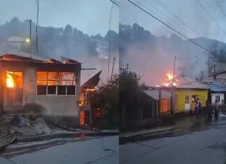 Incendio consumió 3 casas y un vehículo en Gpe y Calvo
