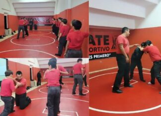 Rescate Juvenil Deportivo refuerza técnicas de lucha olímpica