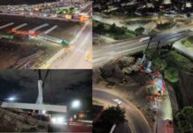 Por la madrugada: Colocaron arco de Gaza en Teófilo Borunda