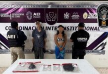 Detienen a dos personas con cristal en la colonia Industrial